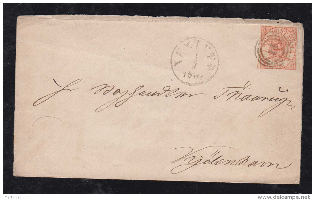 Dänemark Denmark 1867 Cover With Mi# 13U Imperf. NESTVED To Kopenhagen - Briefe U. Dokumente