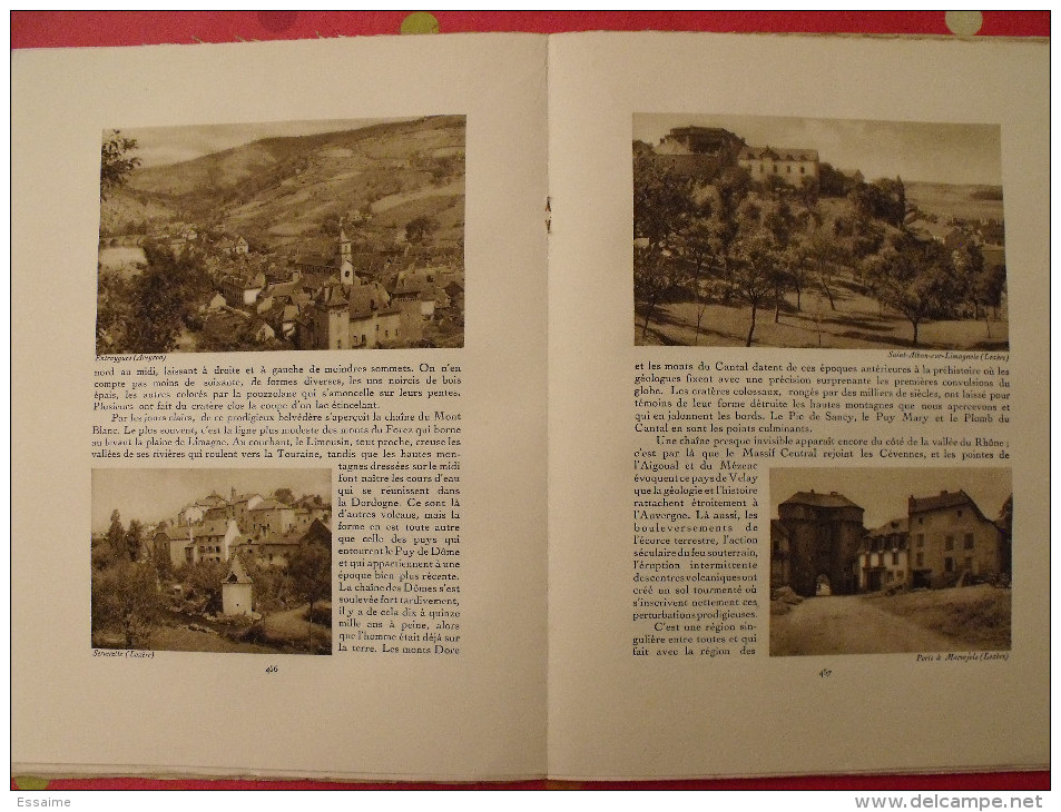 Auvergne Massif central. revue Le visage de la France. 1925. 32 pages. édition Horizons de France