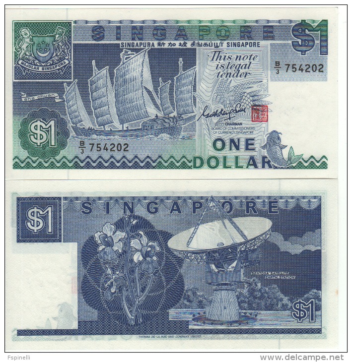 SINGAPORE  $1    P18a   ( ND 1987 ) UNC - Singapore