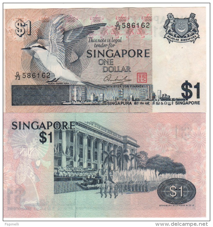 SINGAPORE  $1    P9  "Bird's Serie"     ( ND 1976 ) UNC - Singapour