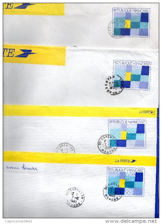 4 Enveloppes Distingo N° 2002 - 2004 - 2006 - 2008 - Format 326x229 - PAP : Altri (1995-...)