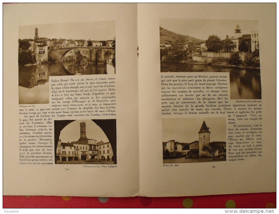 Gascogne Guyenne Cote d´Argent. revue Le visage de la France. 1925. 32 pages. édition Horizons de France