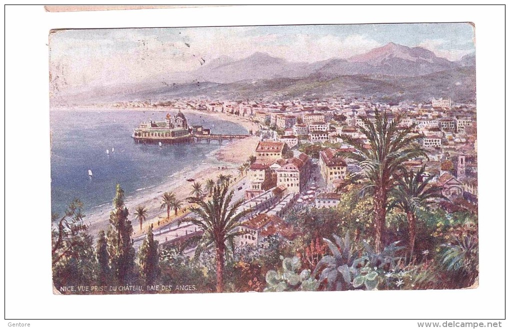 Baie Des Anges    Very Fine Used Post Card  To Rome 1919 - Other & Unclassified