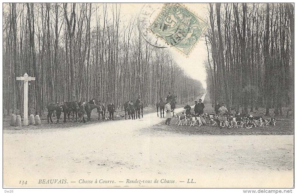 Chasse à Cour - Beauvais - Rendez-vous De Chasse - Carte LL N°134 - Chasse