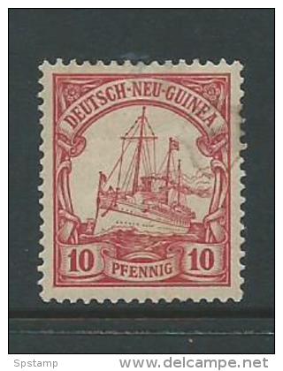 New Guinea German 1901 Kaisers Yacht 10 Pf Carmine Mint , Water Stain And Some Gum Loss - Nouvelle-Guinée