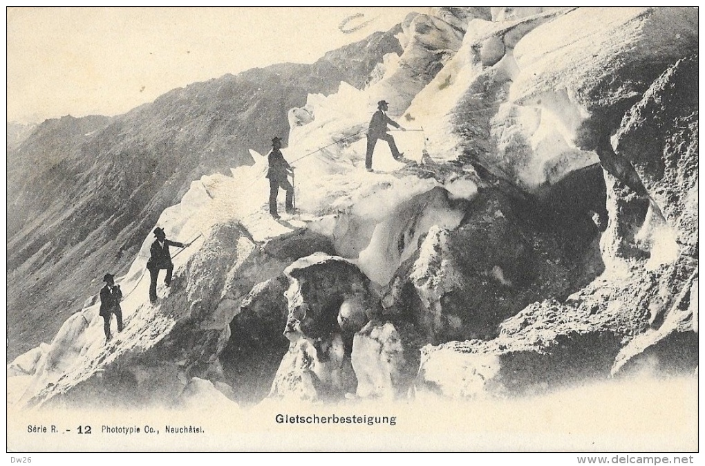 Alpinisme - Suisse - Gietscherbesteigung - Série R. Phototypie Co. - Carte N°12 Non Circulée - Mountaineering, Alpinism