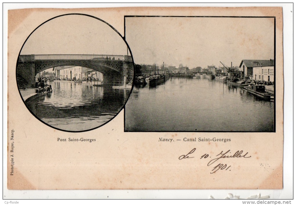 54 - NANCY . PONT SAINT-GEORGES . CANAL SAINT-GEORGES . MULTI-VUES - Réf. N°13784 - - Nancy