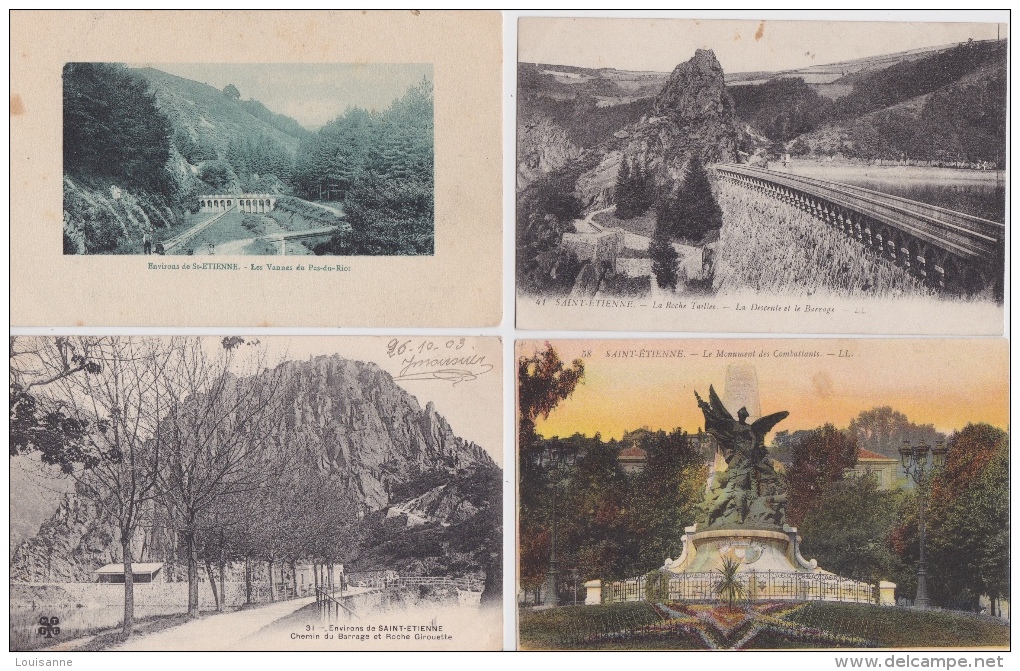 Lot  DE  20  CPA  De  SAINT  ÉTIENNE  &  ENV.   -Toutes  Scanées - 5 - 99 Postcards