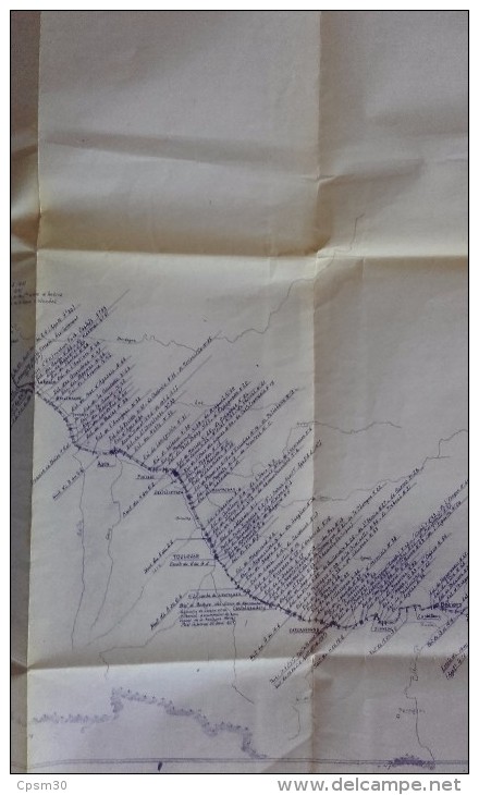 Plan De Croisière - Bateau "Le Toofani" été 1959 - Canal Du Midi - Nantes-Bordeaux Bordeaux-Sète Sète-Golfe-Juan - Europa