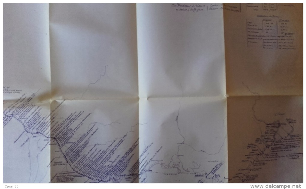 Plan De Croisière - Bateau "Le Toofani" été 1959 - Canal Du Midi - Nantes-Bordeaux Bordeaux-Sète Sète-Golfe-Juan - Europa