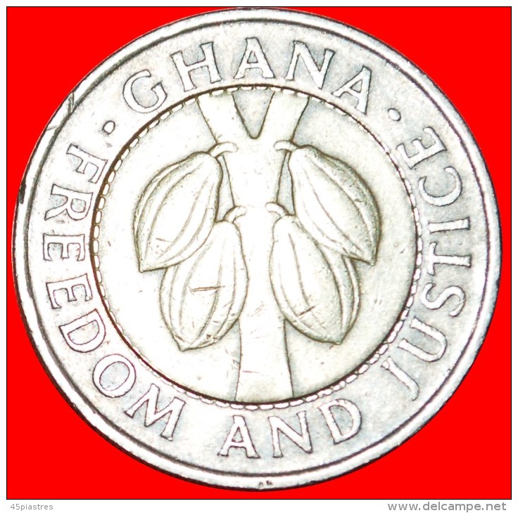 * COCOA: GHANA ★ 100 CEDIS 1997! BI-METALLIC! LOW START &#9733; NO RESERVE!!! - Ghana