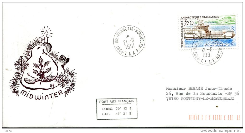 N°493 B -pli TAAF -cachet Midwinter - Briefe U. Dokumente