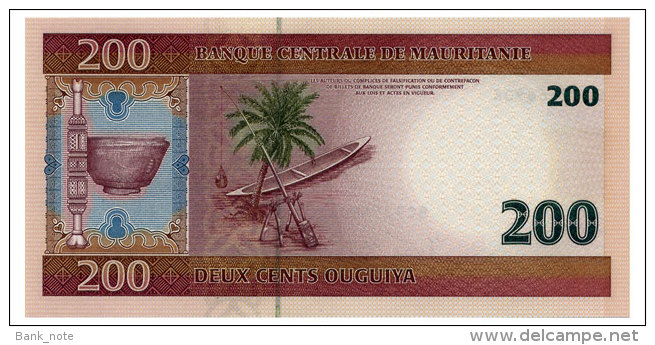 MAURITANIA 200 OUGUIYA 2006 Pick 11b Unc - Mauritania