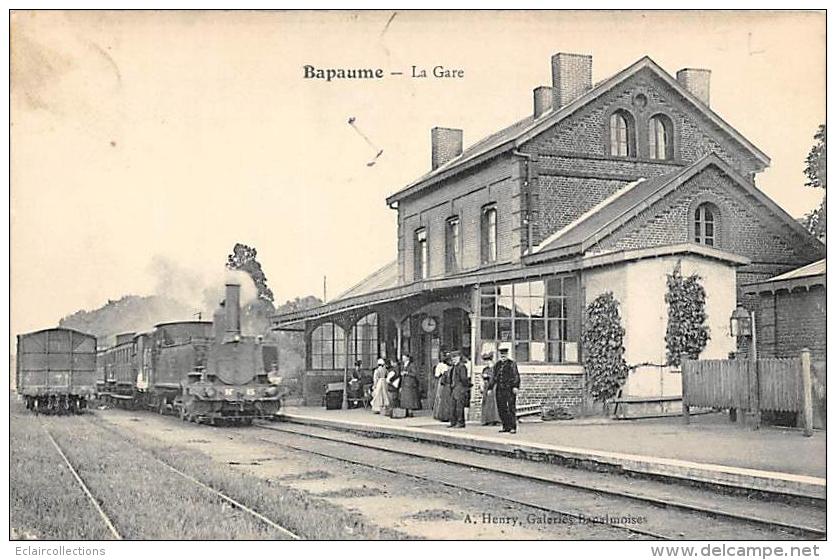 Bapaume    62      La Gare Avec Train - Bapaume