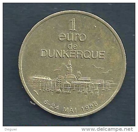 1 Euro Temporaire Precurseur De DUNKERQUE  1998, RRRR, UNC, Bronce, Nr. 283 - Euros De Las Ciudades