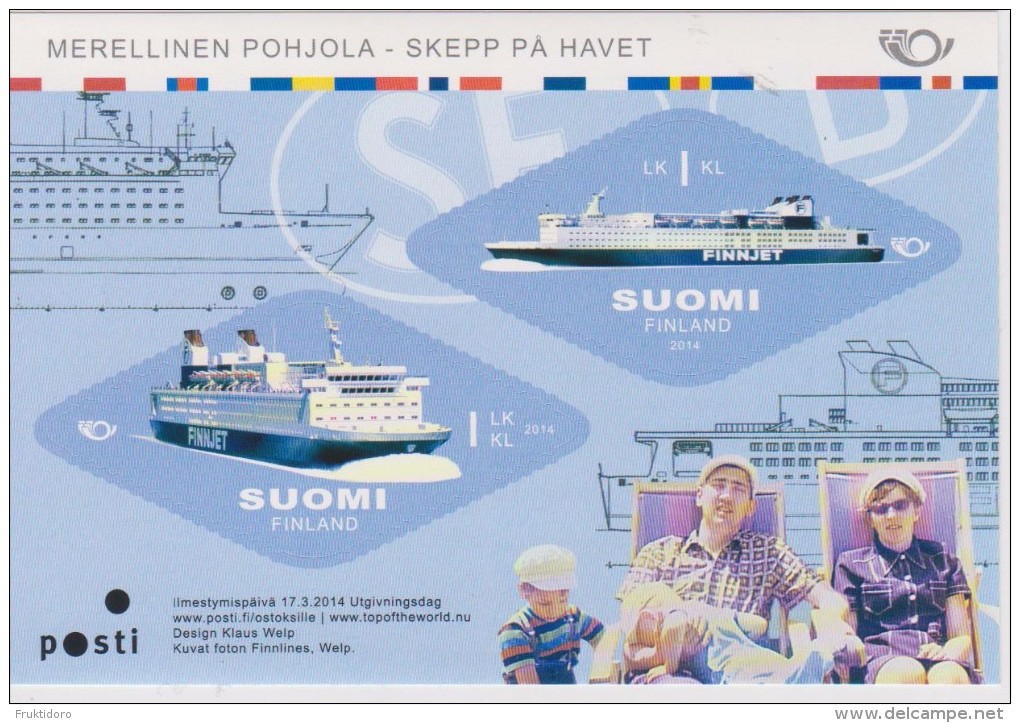 Finland Mi 2302-2303 Block 82 The North By The Sea - Nordic Maritime 2014 - Finnjet * * - Blocs-feuillets