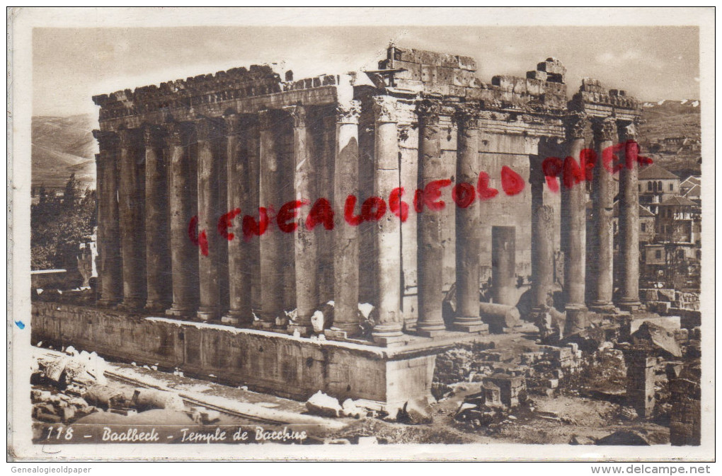 LIBAN - BAALBECK - TEMPLE DE BACCHUS - CARTE PHOTO - Liban