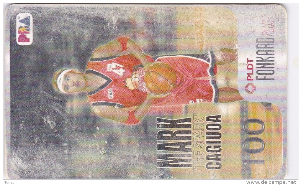 Philippines, PHI-TC-070a, Basket Ball, Mark Cagioua (Spelling Error), 2 Scans.  December 31, 2003   NB : Some Wear - Philippines