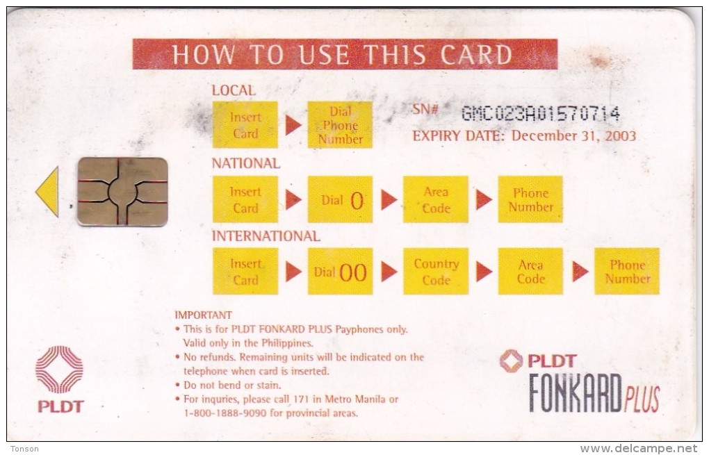 Philippines, PHI-TC-070a, Basket Ball, Mark Cagioua (Spelling Error), 2 Scans.  December 31, 2003   NB : Some Wear - Filipinas