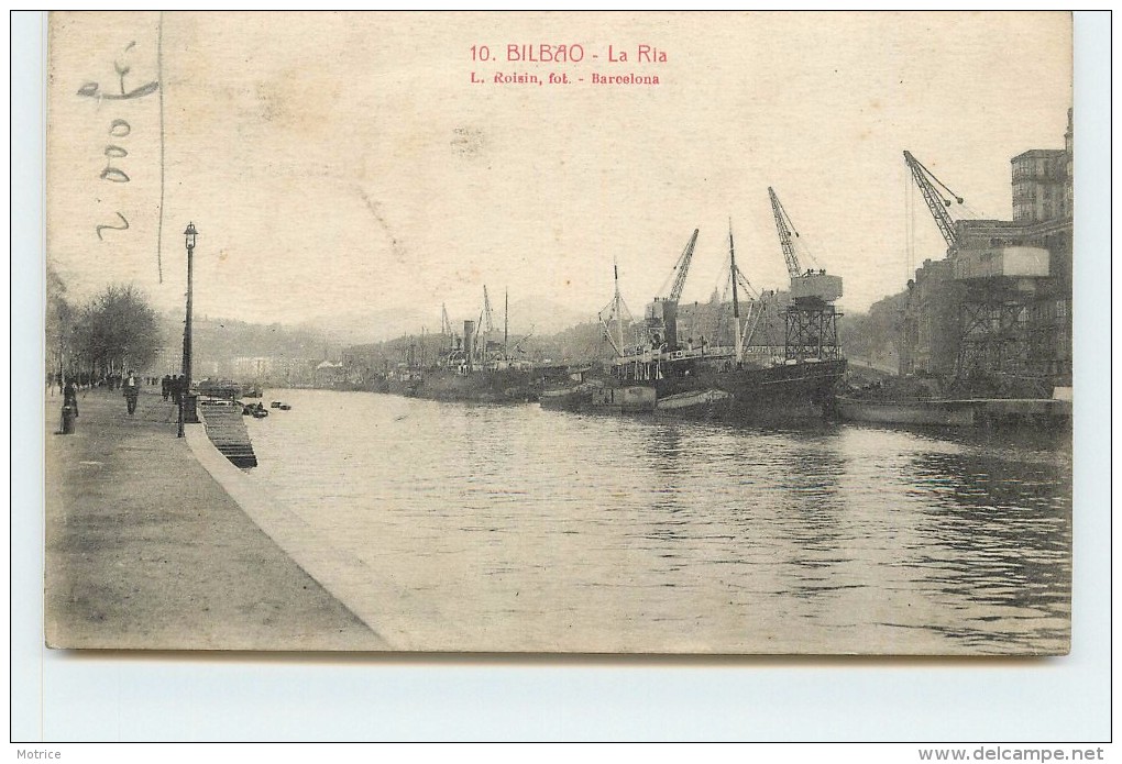 BILBAO - La Ria, Bateaux, Grues De Chargement. - Vizcaya (Bilbao)