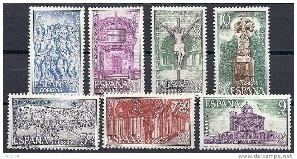 ESPAÑA 1971 AÑO SANTO COMPOSTELANO (Grupo II) Edifil Nº 2047-2053 - Yvert 1700-1706 - Kirchen U. Kathedralen