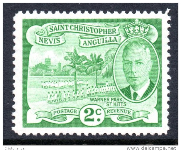 St Kitts, Nevis & Anguilla 1952 KGVI Scenic Definitives - 2c Warner Park HM (SG 95) - St.Christopher-Nevis-Anguilla (...-1980)