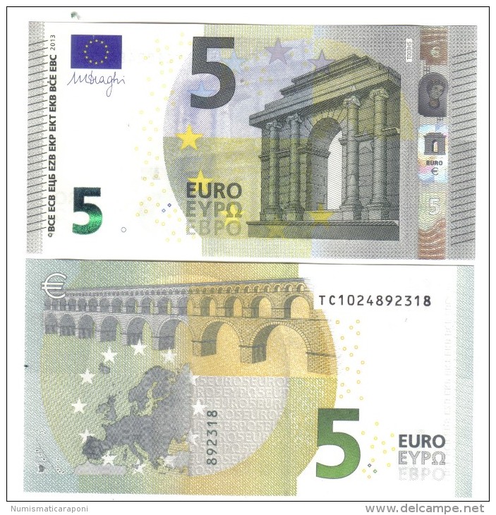 NEW 5 €  IRLANDA FDS UNC Serie T003 TC  DRAGHI  DA MAZZETTA Cod.€.213 - 5 Euro