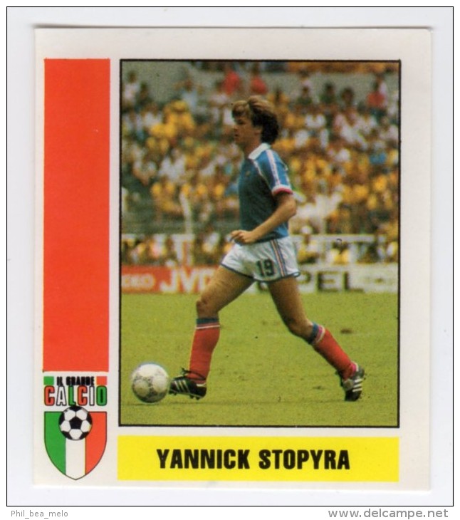 STICKER RECUPERATION FRATELLI VALLARDI ITALIE GRANDE CALCIO 1987/88 N° 359 YANNICK STOPYRA - FRANCE / SOCHAUX / BORDEAUX - Italienische Ausgabe