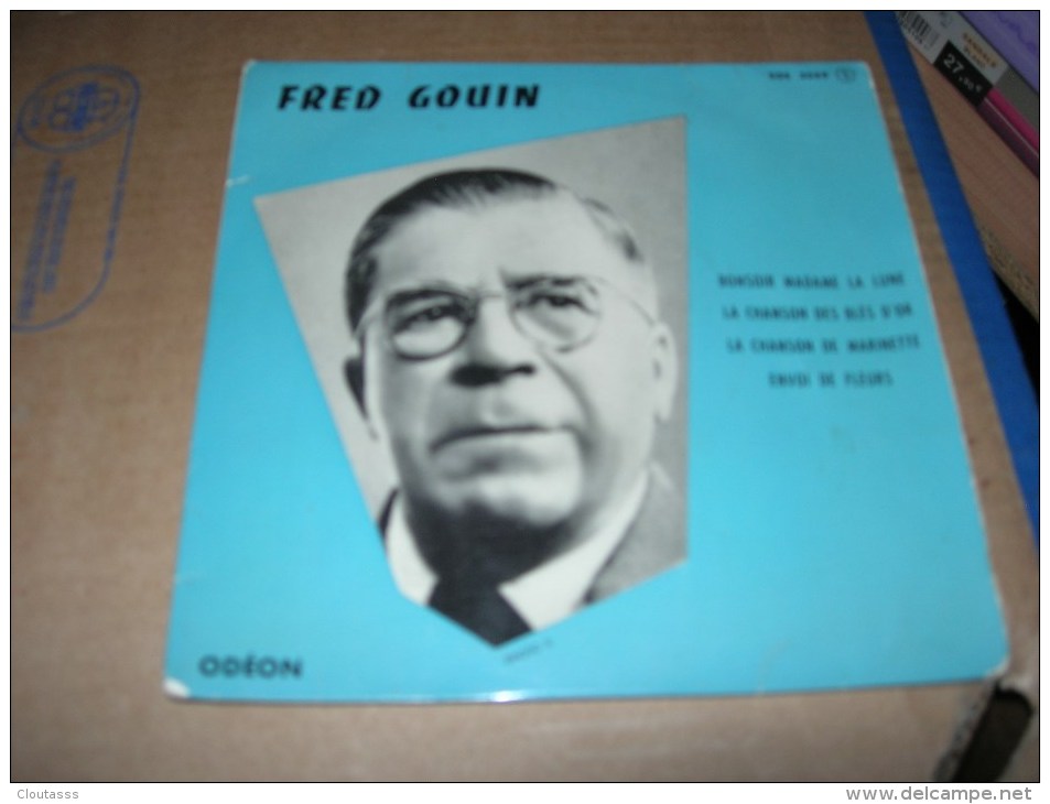 FRED GOUIN)  4 TITRES - POCHETTE ET DISQUE EXCELLENT ETAT SOE 3049    ODEON - Clásica