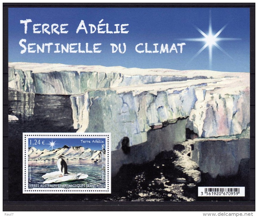 T.A.A.F. // F.S.A.T. 2015 - Pingouin, Terre Adélie Sintinelle Du Climat - BF Neufs // Mnh - Neufs