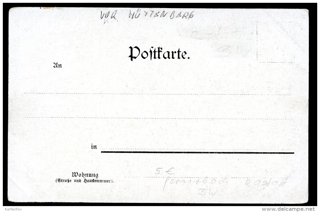 Schloss Eberstein, Murgthal, Vor 1905, Gewrnsbach, Rastatt, P & Co. M. No. 445 - Gernsbach