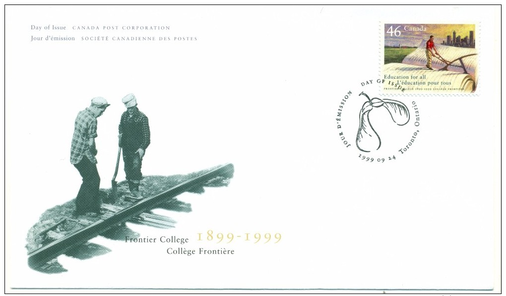 1999 Canada Education For All 46c First Day Cover - 1991-2000