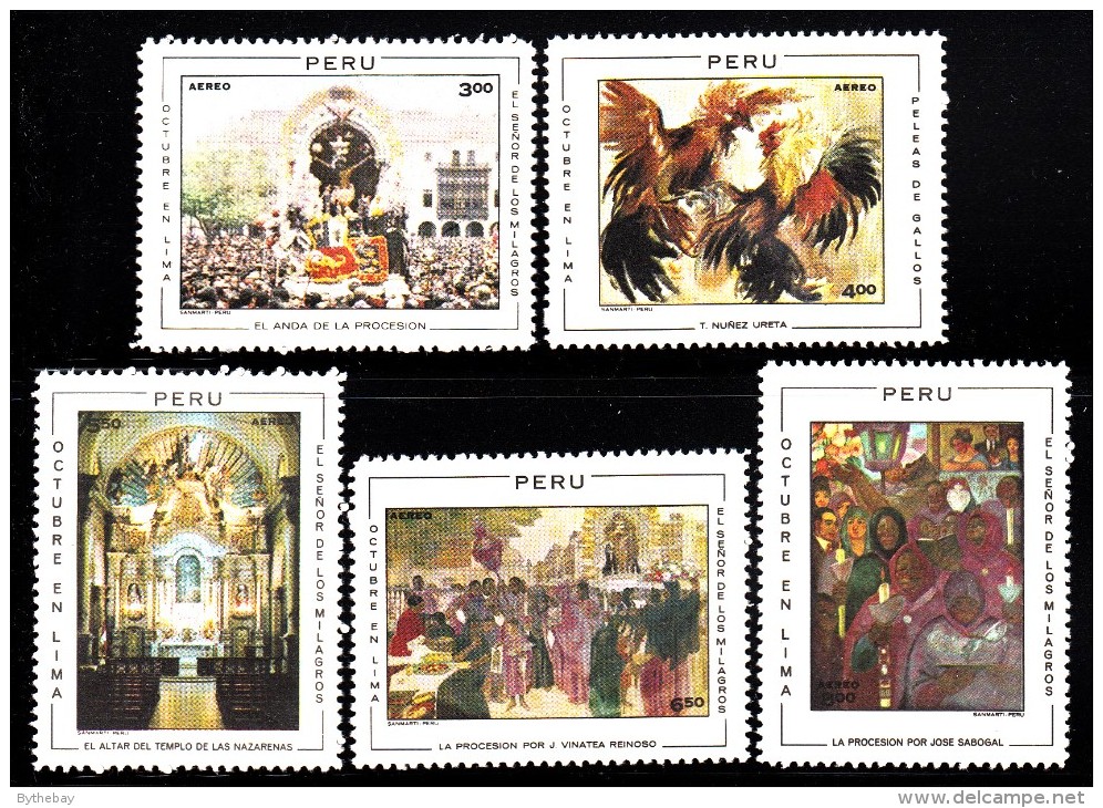 Peru MNH Scott #C298-#C302 Set Of 5 October Festival In Lima - Pérou