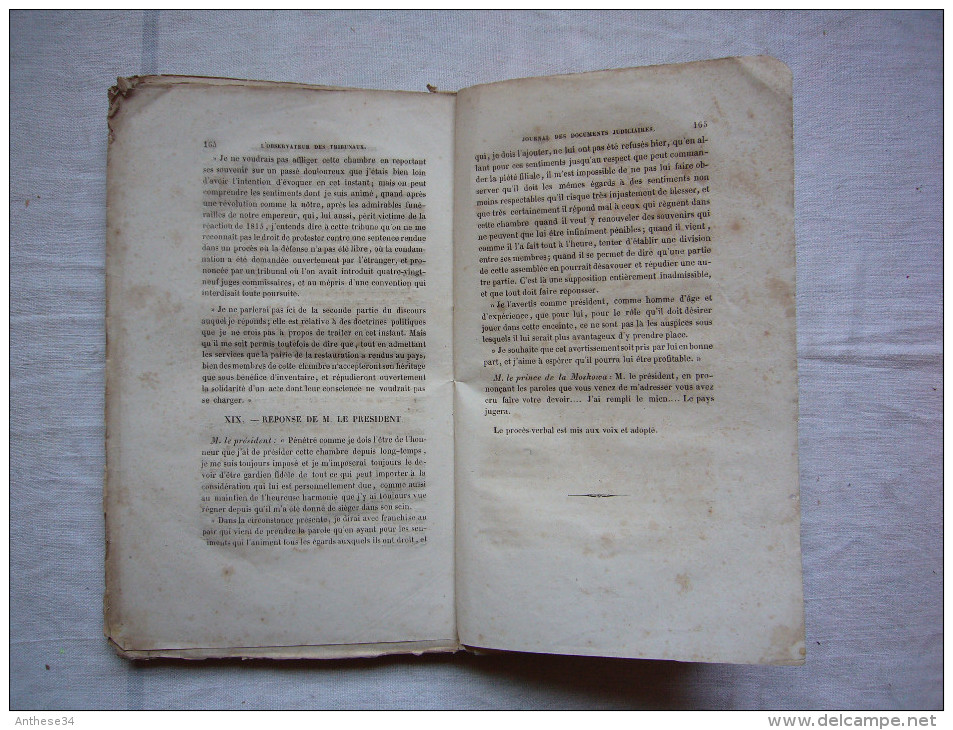 Document Relatif Révision Procès Maréchal NEY 1831 Extrait De L'observateur Des Tribunaux + Prince De La Moskowa - Documents Historiques