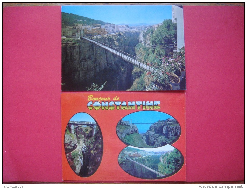 Afrique - Algérie - Algéria : Lot De 2 Cartes De CONSTANTINE ( Pont De L' Ascenseur ) - Constantine