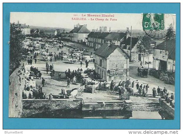 CPA 101 - Métier Maquignon Marché Aux Bestiaux Le Champ De Foire SAULIEU 21 - Saulieu