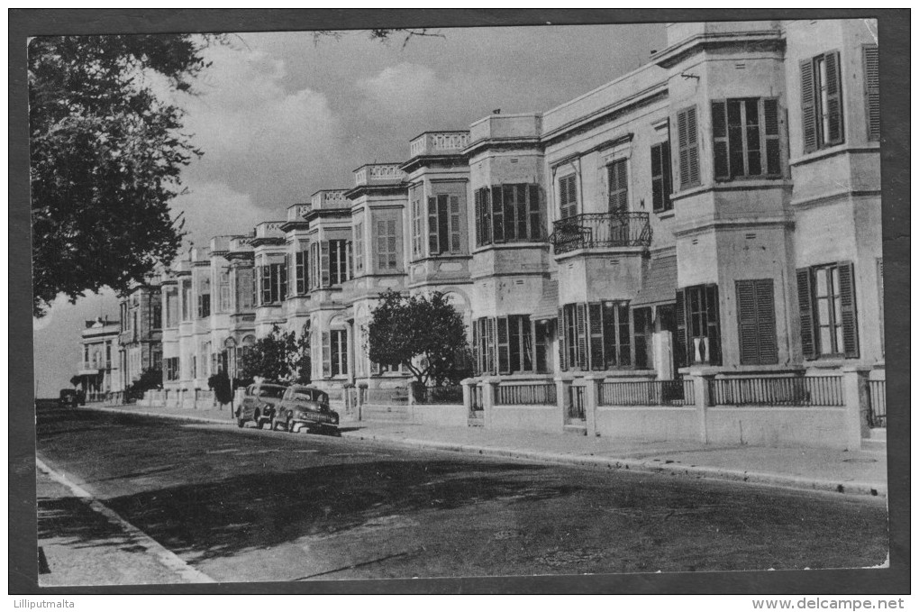 Old Malta Postcard Circa 1950s Showing Tower Road Sliema - Malta