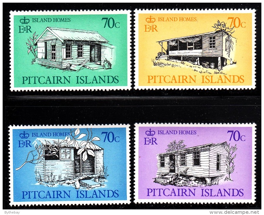 Pitcairn Islands MNH Scott #285-#288 Set Of 4 Island Houses - Pitcairn