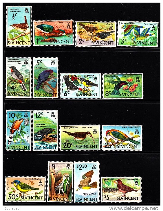 St Vincent MNH Scott#279-#294 Set Of 16 Birds - St.Vincent (...-1979)