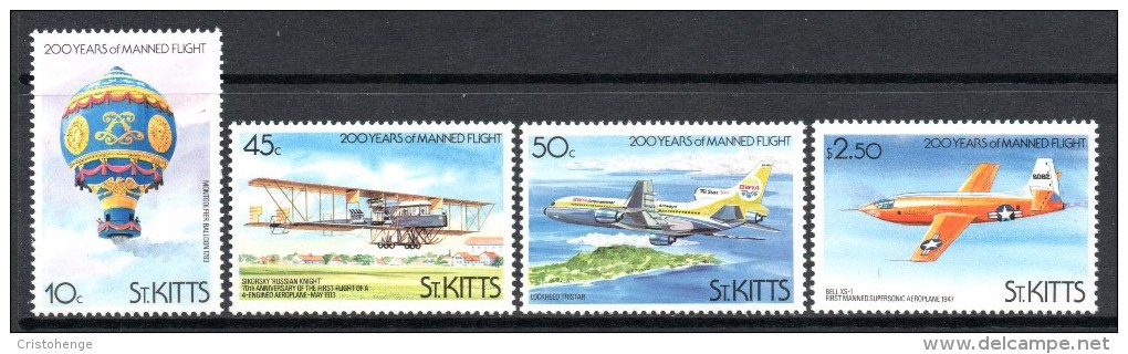 St Kitts 1983 Bicentenary Of Manned Flight Set MNH - St.Kitts And Nevis ( 1983-...)