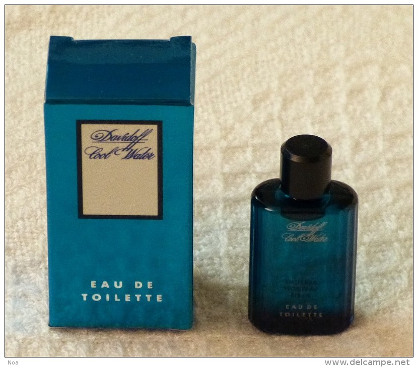 Miniature De Parfum Zino Davidoff Paris « Cool Water » Eau De Toilette - Miniaturen Flesjes Heer (met Doos)