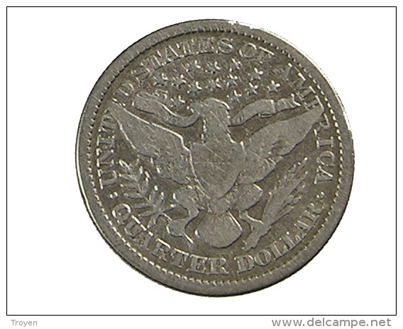 Quart De Dollar - Barber - USA - 1894 - TB - Argent - 1892-1916: Barber