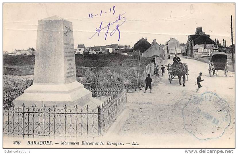 Calais Et Environs   62   Les Baraques.  Monument Blériot   (pli) - Autres & Non Classés