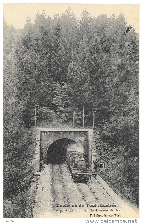 Environs De Toul Illustrés - Foug - Le Tunnel Du Chemin De Fer - Train Sortant Du Tunnel - Edition F. Poirot - Obras De Arte