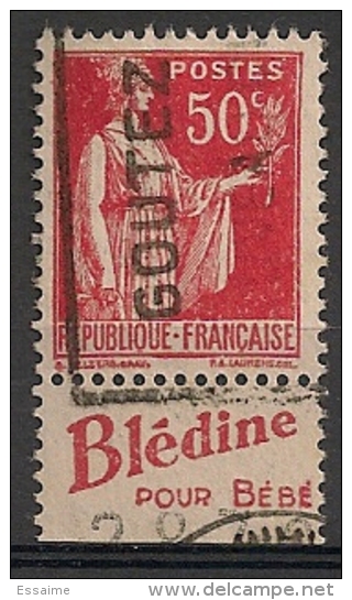 Timbre à Bande Publicitaire Type Paix IV 50c Rouge N° 283. Pub - Other & Unclassified