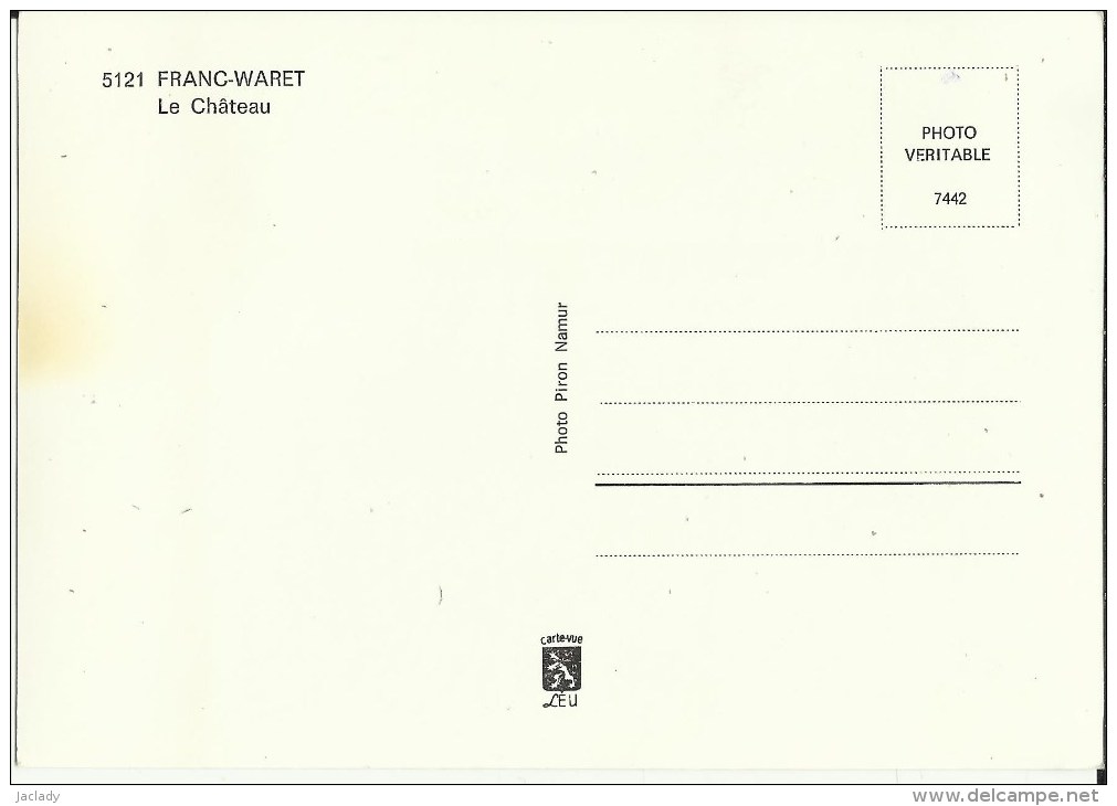 Franc - Waret -- Le  Château.   (2 Scans) - Fernelmont