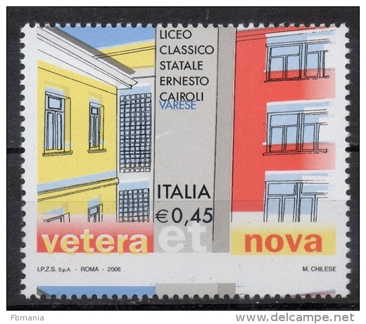 Italia Rep. 2006 - Liceo Cairoli Dentellatura Spostata MNH ** - Variedades Y Curiosidades