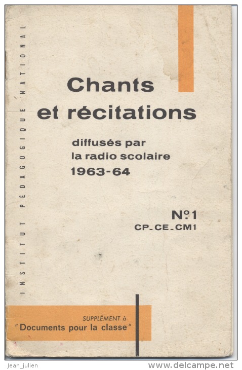 CHANTS  Et  RECITATIONS  -  Nombreuses Illustrations  - 1963 - Autres & Non Classés