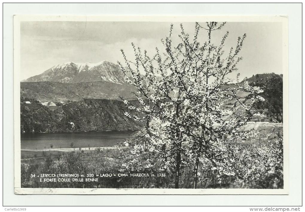 LEVICO LAGO  CIMA MAZZOLA  E FORTE COLLE DELLE BENNE VIAGGIATA FP - Trento