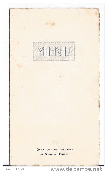 Menu  1935 - Menus